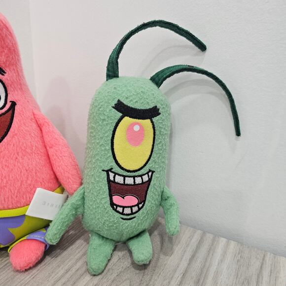 Nickelodeon 2014 Viacom Lot of Patrick Plankton Plush Toy SpongeBob SquarePants - Picture 3 of 9